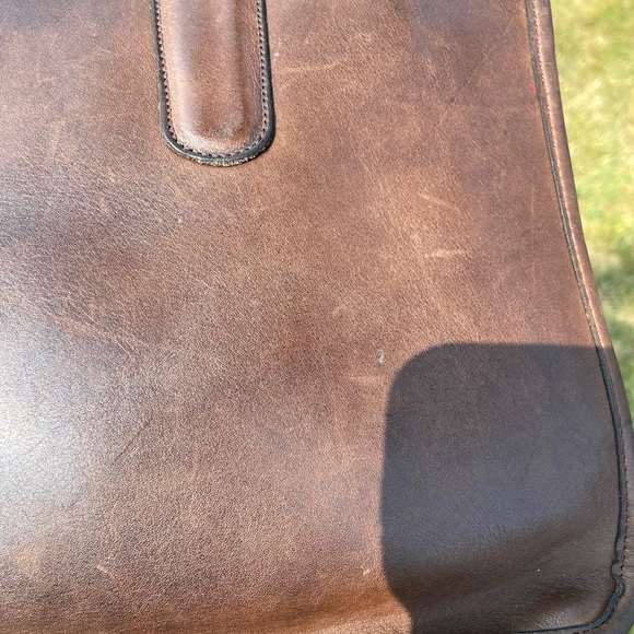 VINTAGE COACH BAG SLIM SATCHEL NYC MAHOGANY - Picture 9 of 16